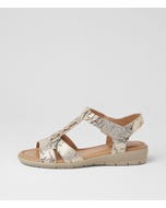 Frankie 2 Japanese Blossom Almond Leather Sandals