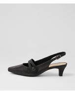 Lisshle2 Black Sparkle Fabric Slingbacks