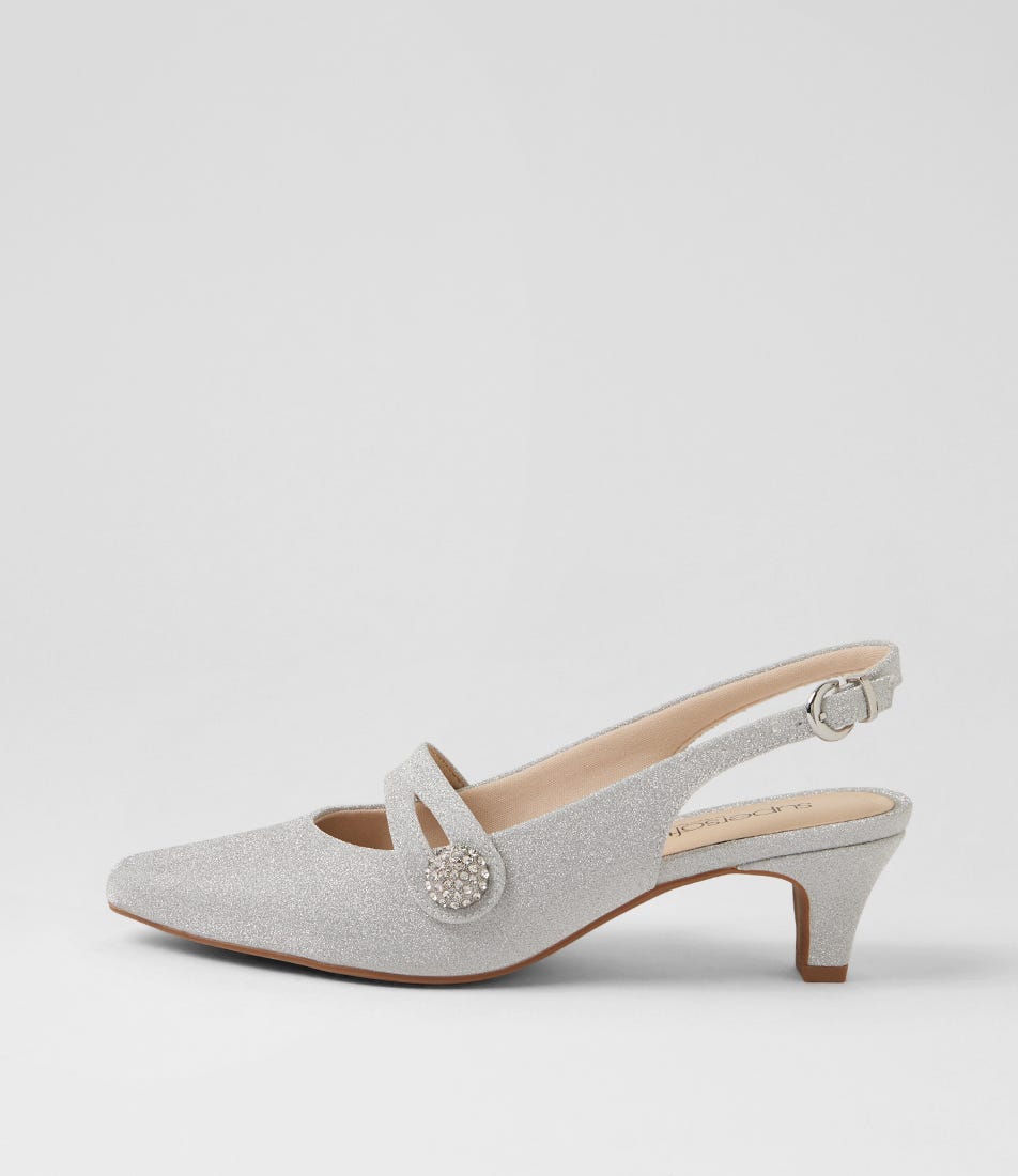 Lisshle2 Silver Suede Heels