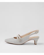 Lisshle2 Silver Suede Heels