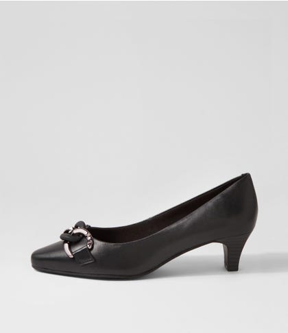 Lovely Black Leather Heels