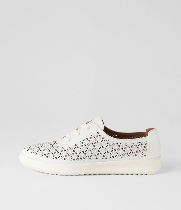 Zate White Leather Sneakers