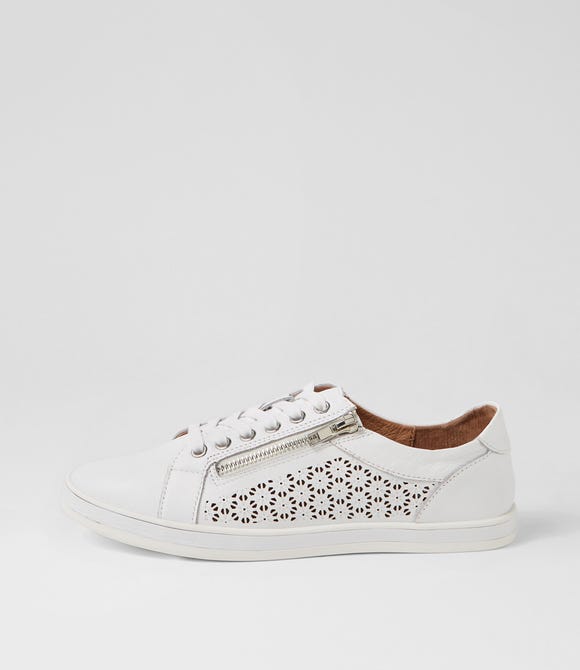 Apply White Leather Sneakers