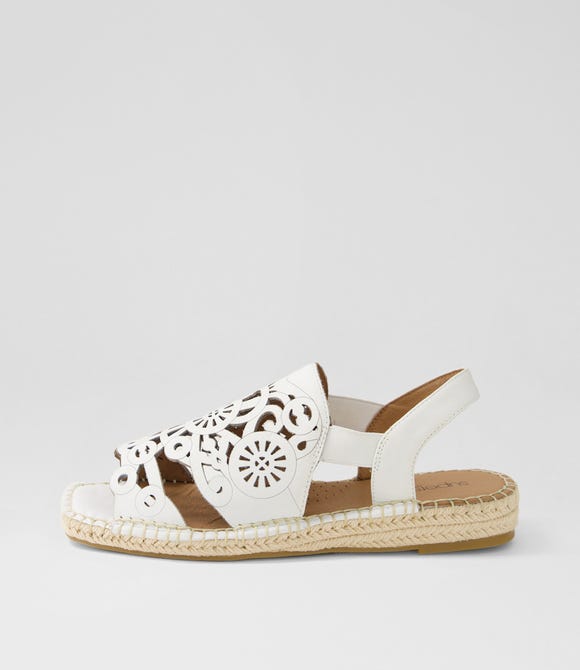 Peaceful White Leather Sandals