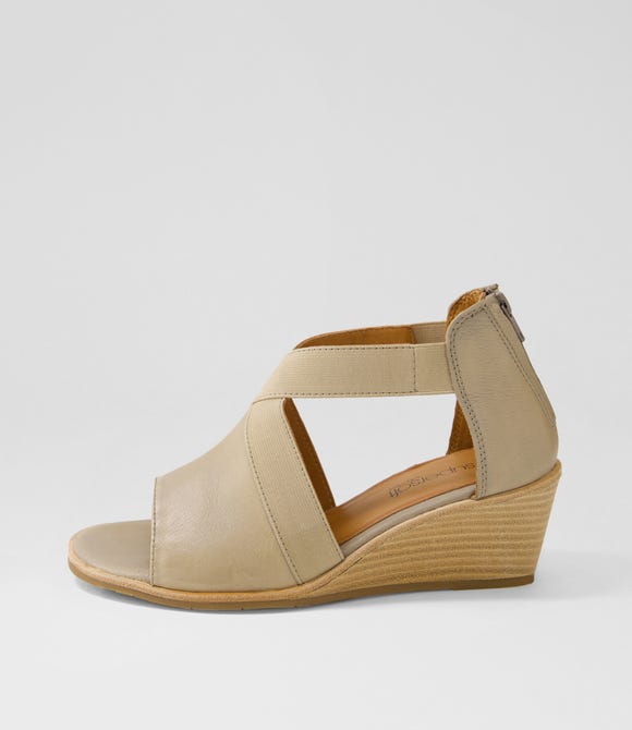Playa Light Taupe Leather Sandals