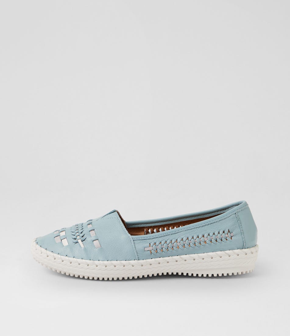 Wandies Dove Blue Multi Leather Loafers