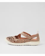 Teasi Taupe Off White Leather Mary Janes