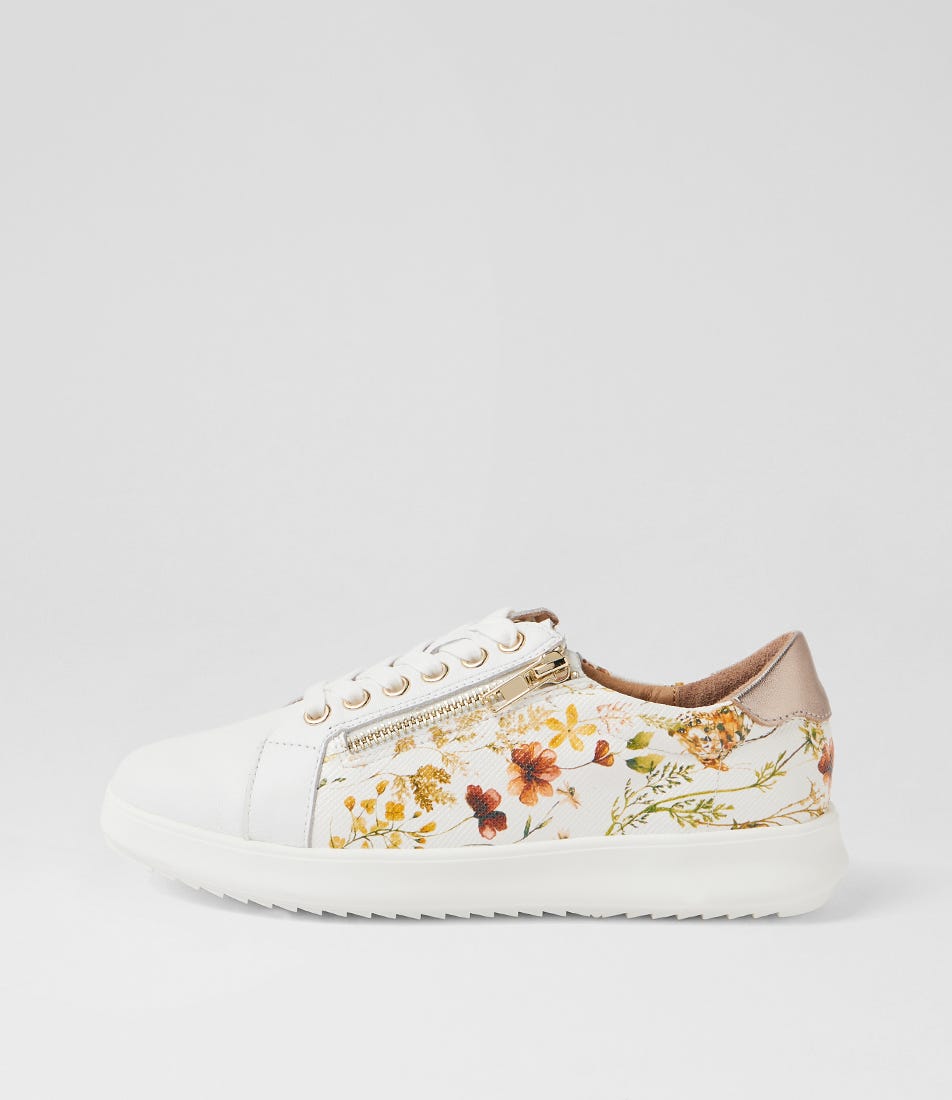 Lillyz White Butterfly Mix Multi Sneakers