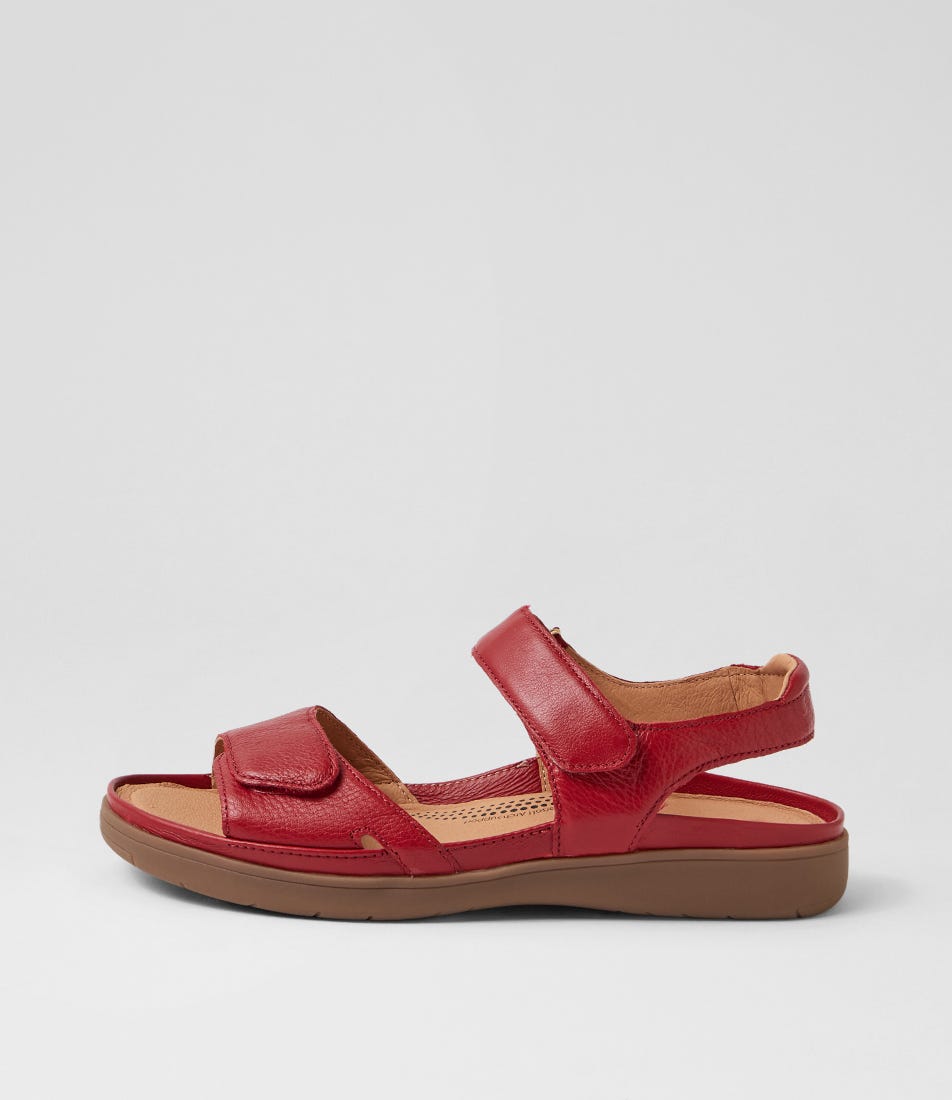 Kendals Dark Red Gum Leather Sandals