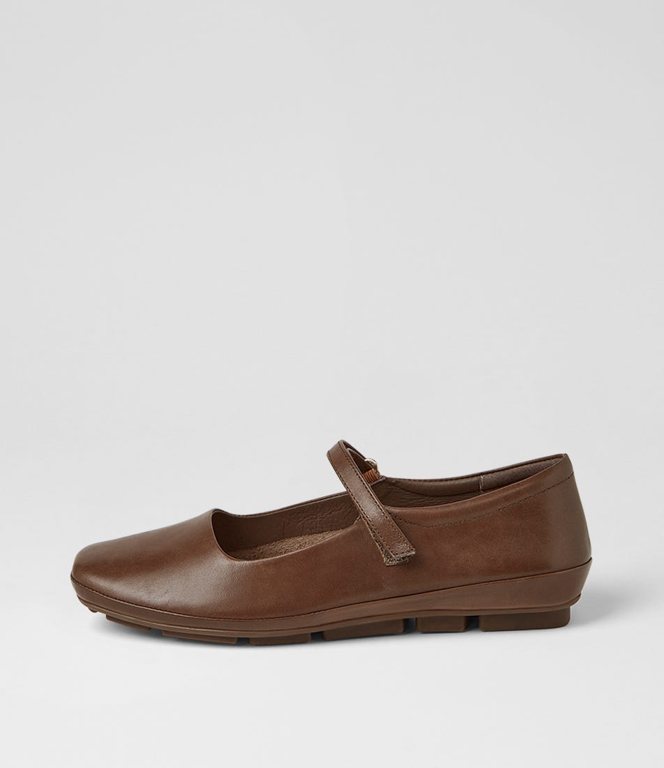 Valuable Dark Brown Leather Flats