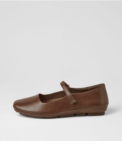 Valuable Dark Brown Leather Flats