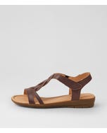 Famie Brown Leather Sandals