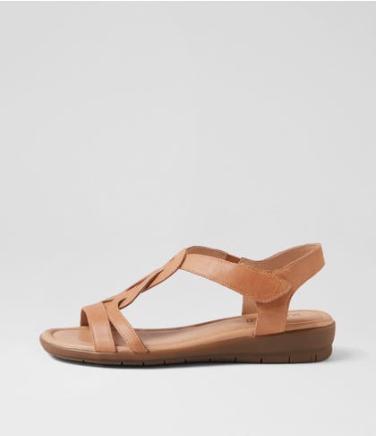 Famie Tan Leather Sandals