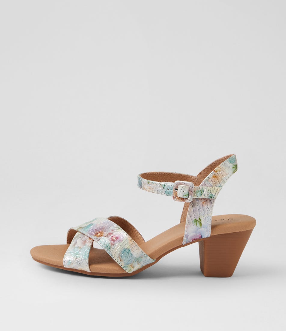 Ingrids Meadow Embossed Leather Sandals