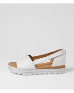 Ashiers White Leather Sandals