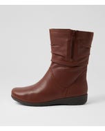 Paulineas D Brandy Leather Calf Boots