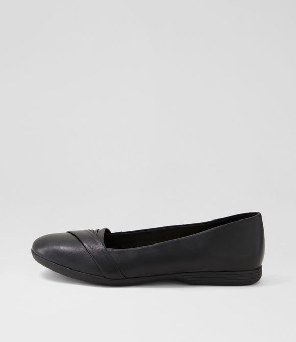 Supersoft Belindas Black Leather Ballet Flats $99.96 ($179.95) + more up to 44% off Diana Ferrari sale