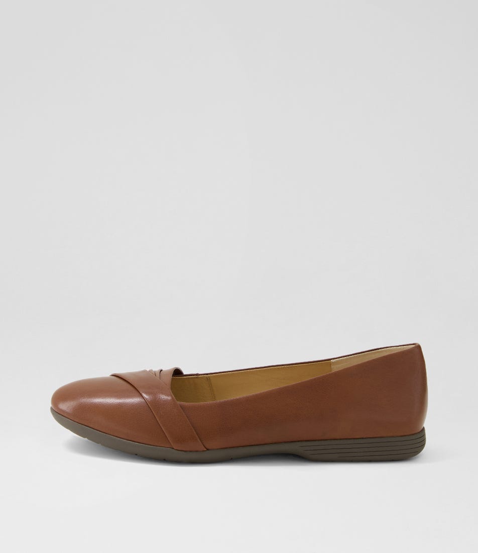 Belindas  Dark Brown Leather Ballet Flats