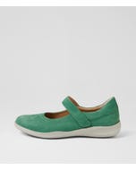 Easie D Green Leather Mary Janes
