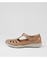 Evanie D Fawn Leather Flat Shoes