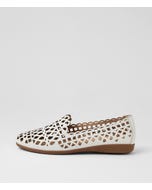 Hadelys White Leather Loafers