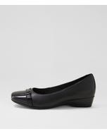 Rosalaie Black Patent Leather Wedges