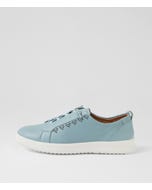 Lottiea Sky Blue Leather Sneakers