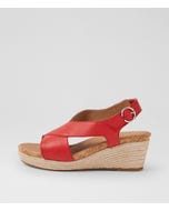 Chris Poppy Leather Sandals