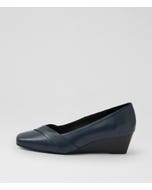 Savers Navy Leather Heels