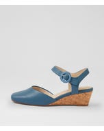 Selvine Denim Cork Leather Cork Heels