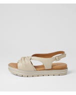 Alexin Ivory Leather Sandals