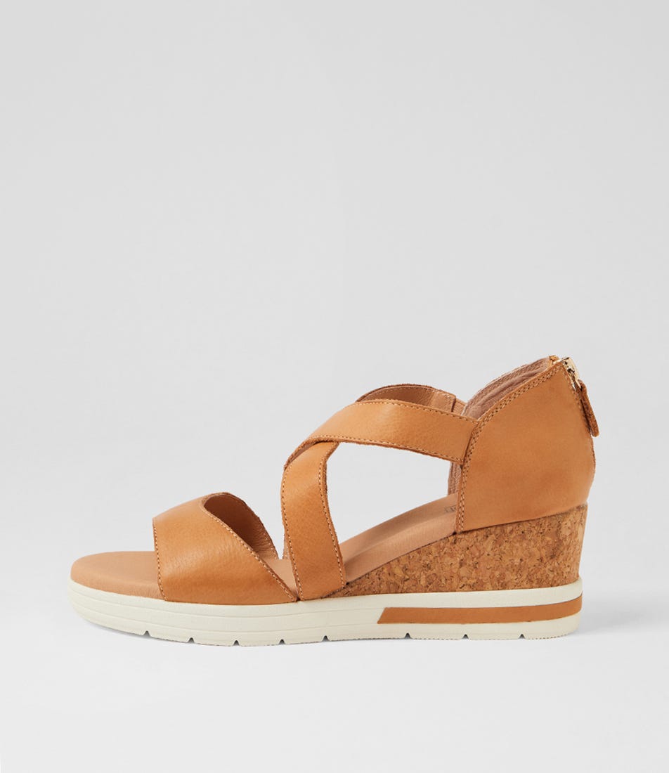 Amy Dark Tan Leather Sandals