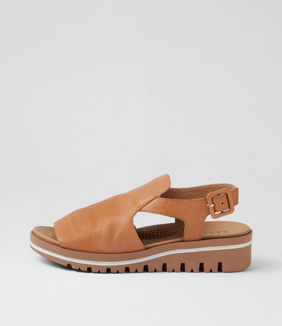 Antonee Dark Tan Leather Sandals