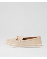 Ari Almond Leather Flat Shoes