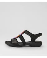 Baccio Black Bright Multi Sandals