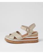 Bambe Almond Leather Sandals