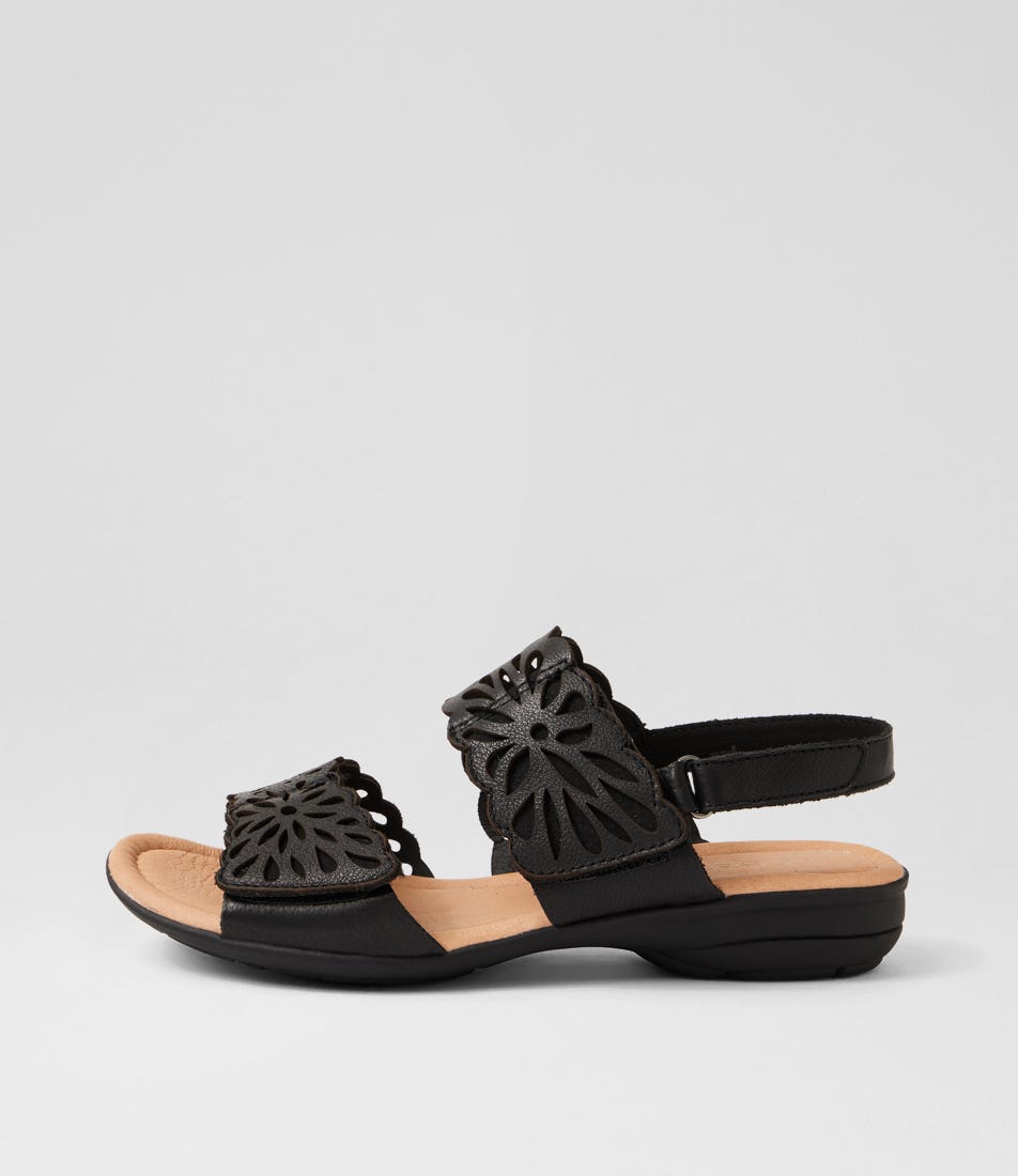 Beckhams Black Leather Sandals