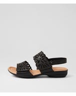 Beckhams Black Leather Sandals