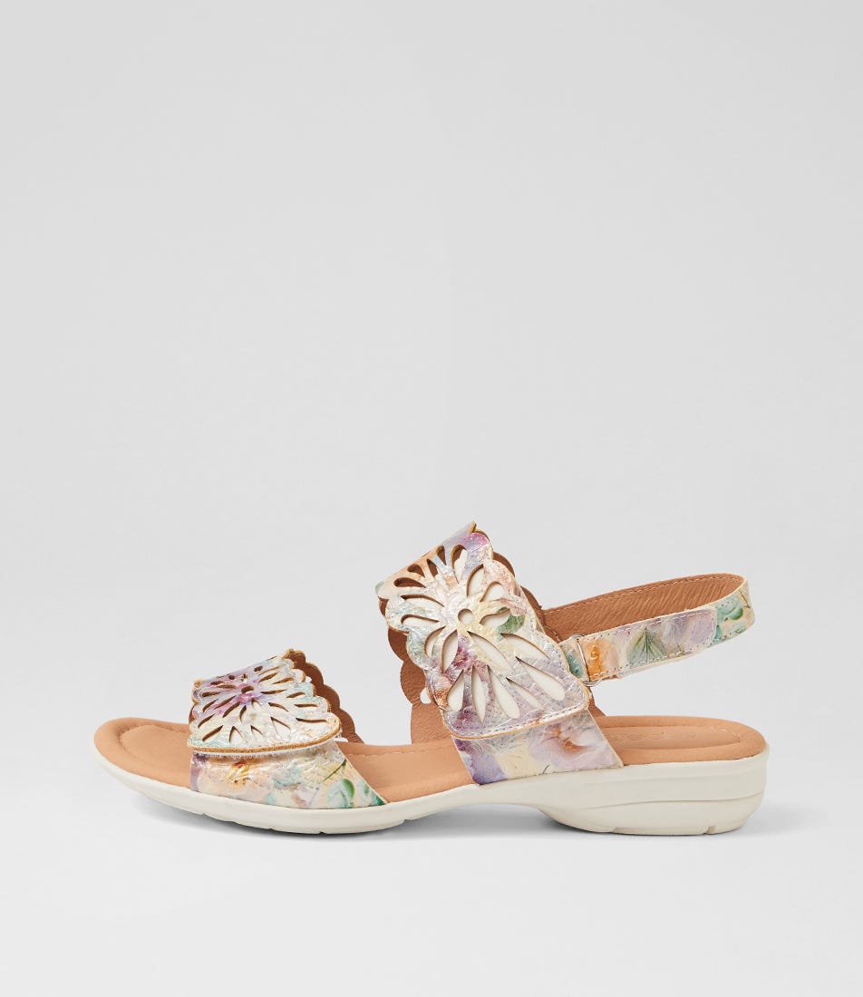 Beckhams Meadow Embossed Leather Sandals
