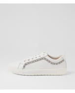 Elme White Leather Sneakers