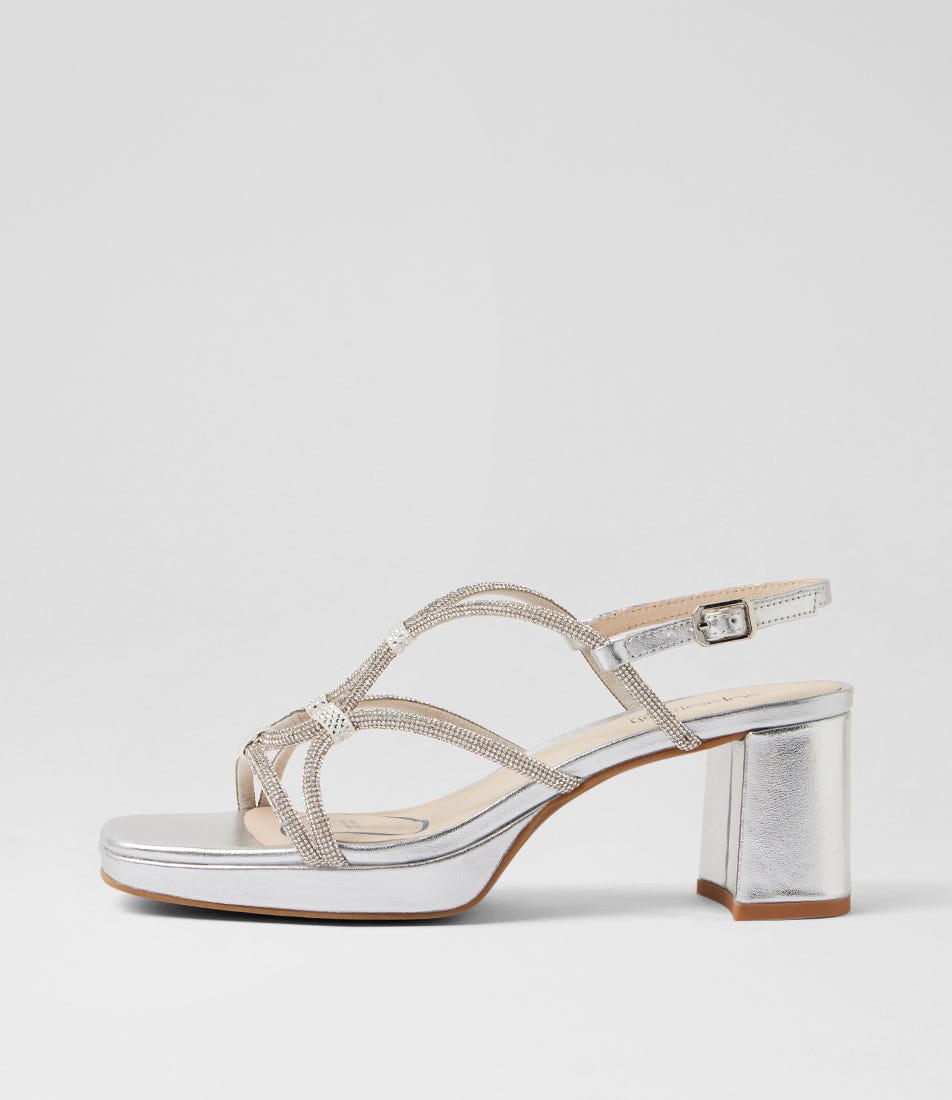 Faiyee Silver Leather Sandals