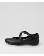 Gwens Black Leather Mary Janes