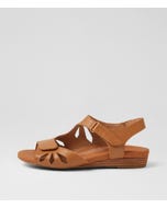 Jacalyn Dark Tan Leather Sandals