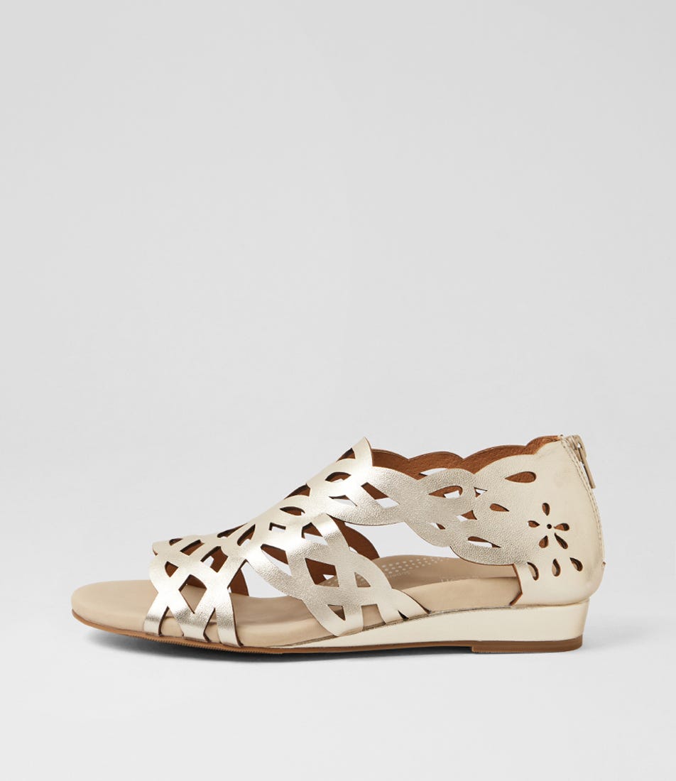 Jacki Platinum Leather Sandals