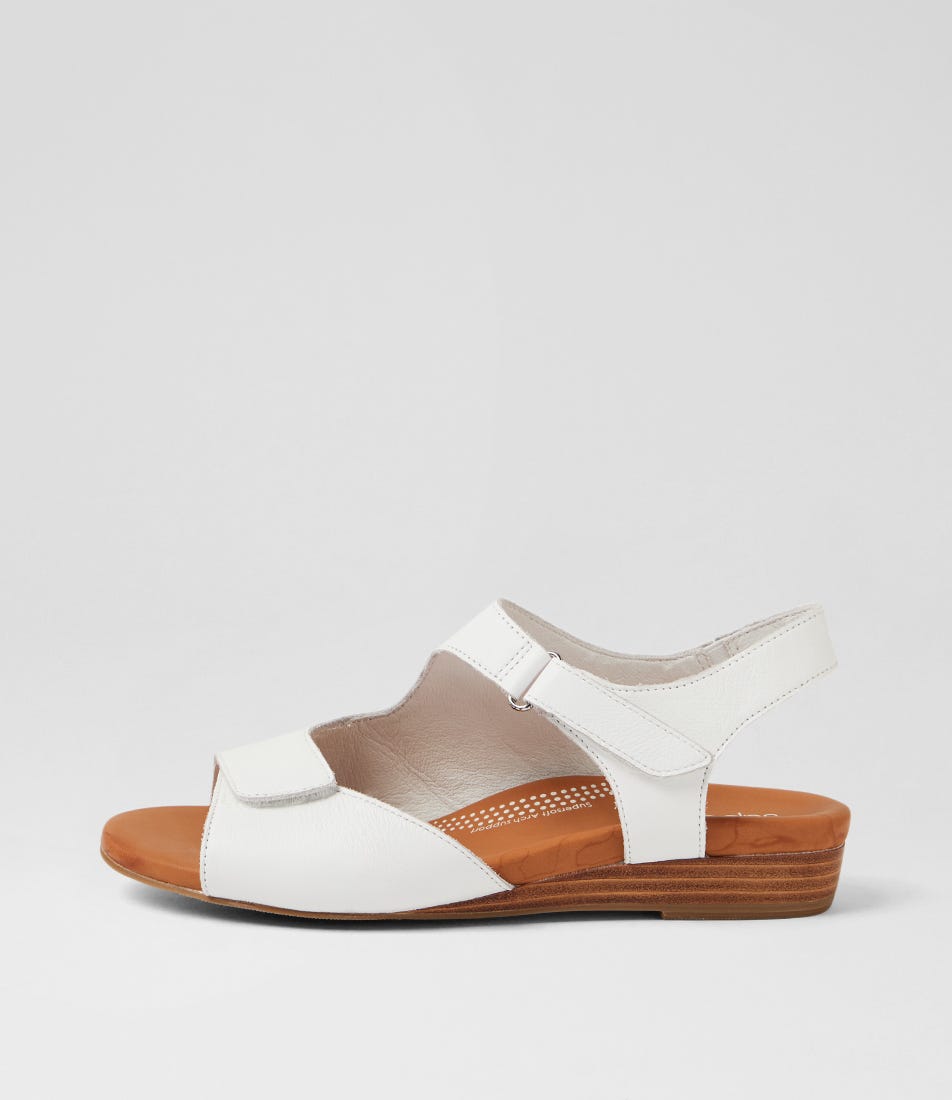 Jarrine White Leather Sandals