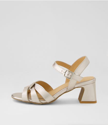 Jaydie Platino Leather Sandals