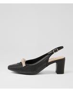 Jervis Black Sparkle Fabric Heels