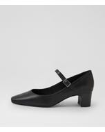 Kennidy Black Leather Heels