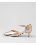 Louisas Champagne Leather Heels