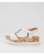 Parine White Multi Sandals
